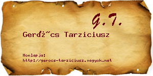 Gerócs Tarziciusz névjegykártya